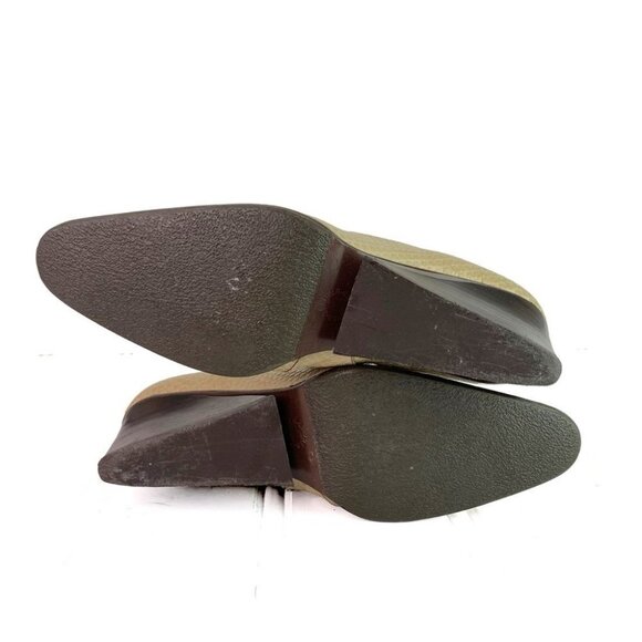 STEPHANE KELIAN TAN CROC BOOTS CROCODILE EMBOSSED BOOTS LEATHER BOOTS WOMEN 4.5 - Picture 6 of 13